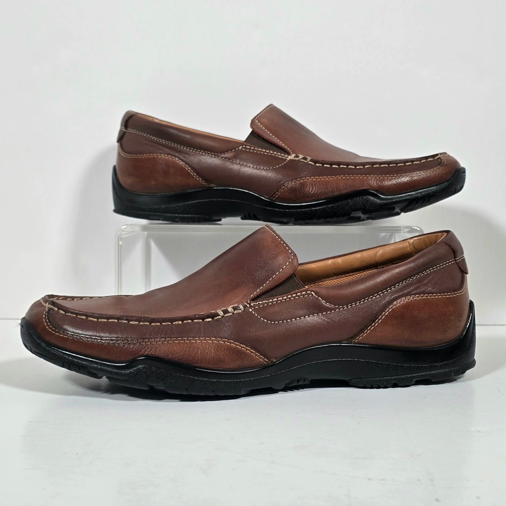 Cole Haan Tucker Venetian Leather Driving Loafer Mens Size 11 Brown Slip On - Picture 2 of 10